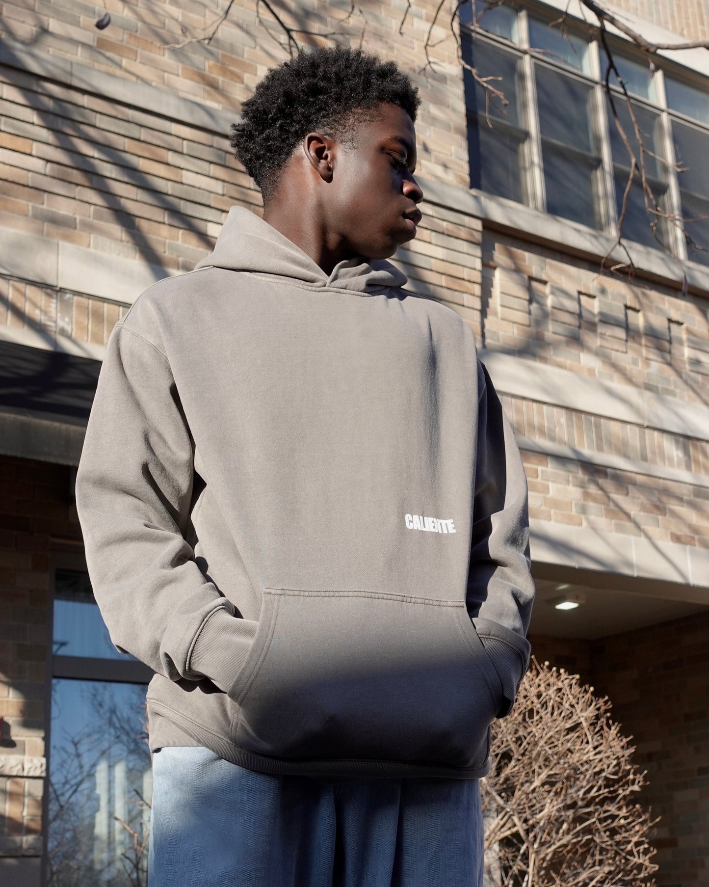 Caliente Faded Grey Hoodie