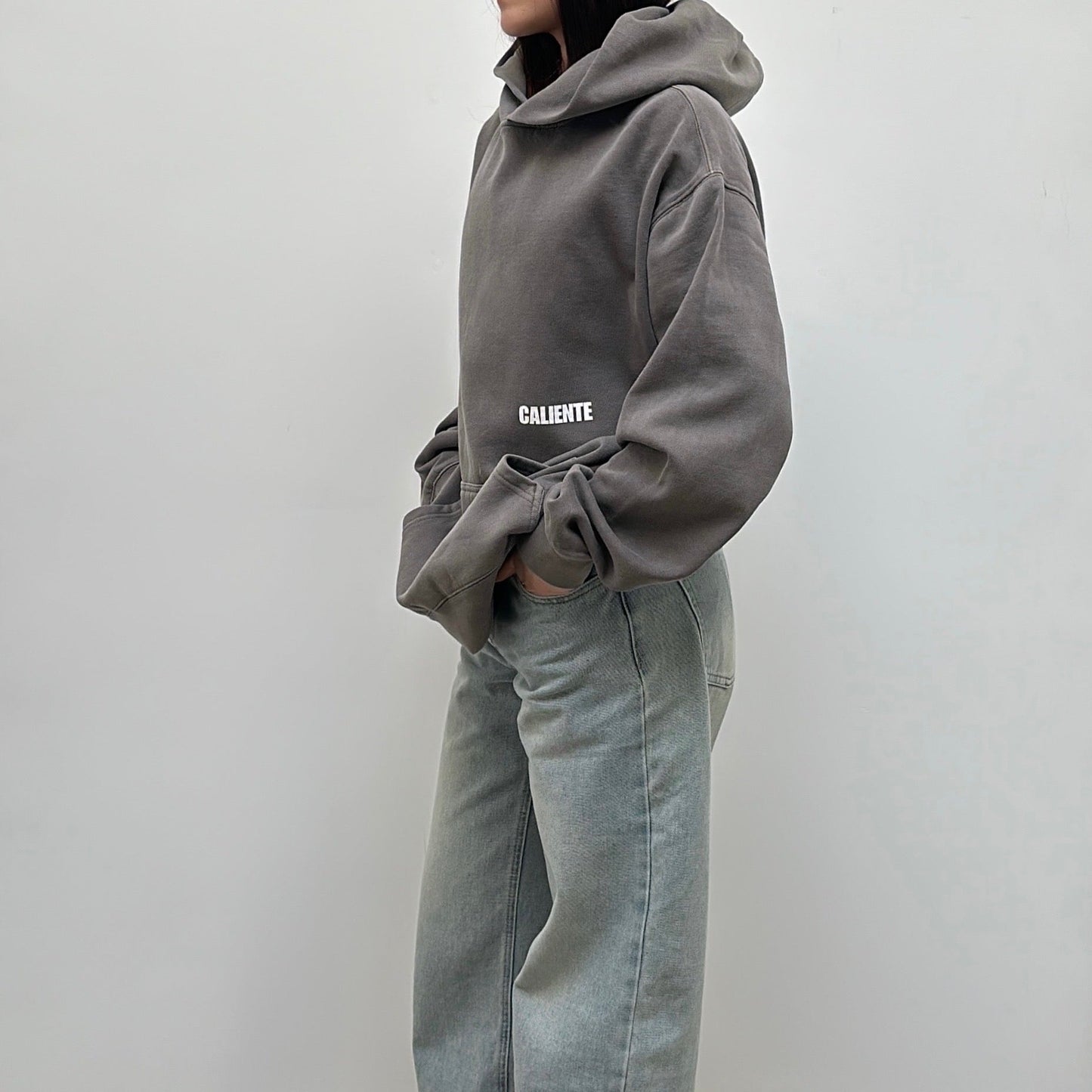 Caliente Faded Grey Hoodie